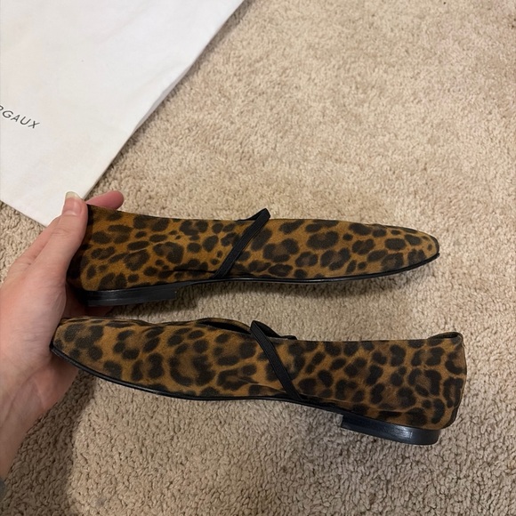 Margaux Leopard Animal Suede Leather Ballet Flats Phoebe Size EU 39 - Picture 11 of 11